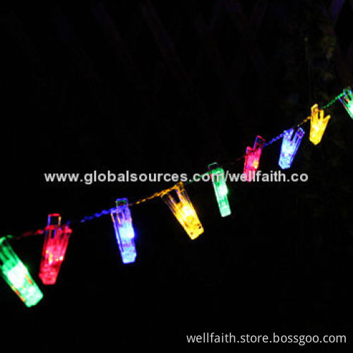 LED String Lights, Available in clip Shapes, Suitable for Christmas Decorations